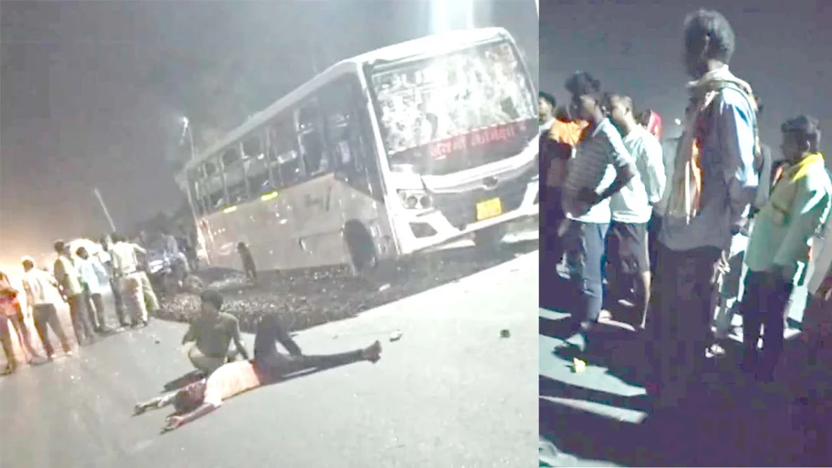 बस ने मासूम को कुचला, मौके पर मौत, NH 39 पर हंगामा