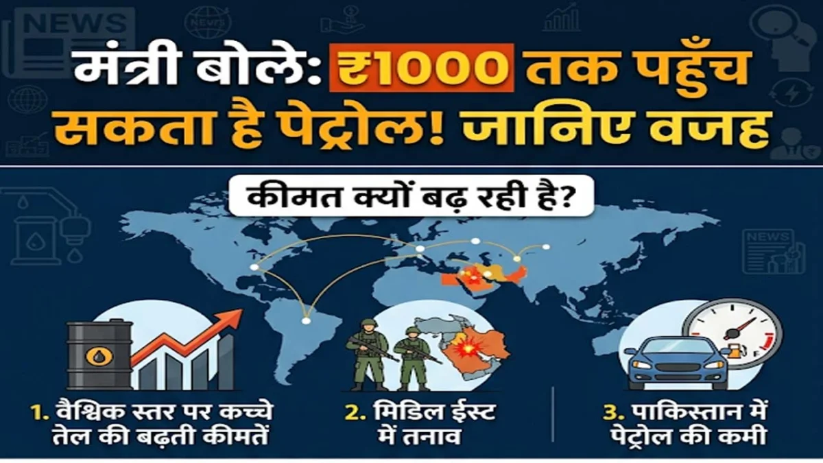 मंत्री बोले ₹1000 तक पहुंच सकता है। पेट्रोल की कीमत, जानिए वजह
