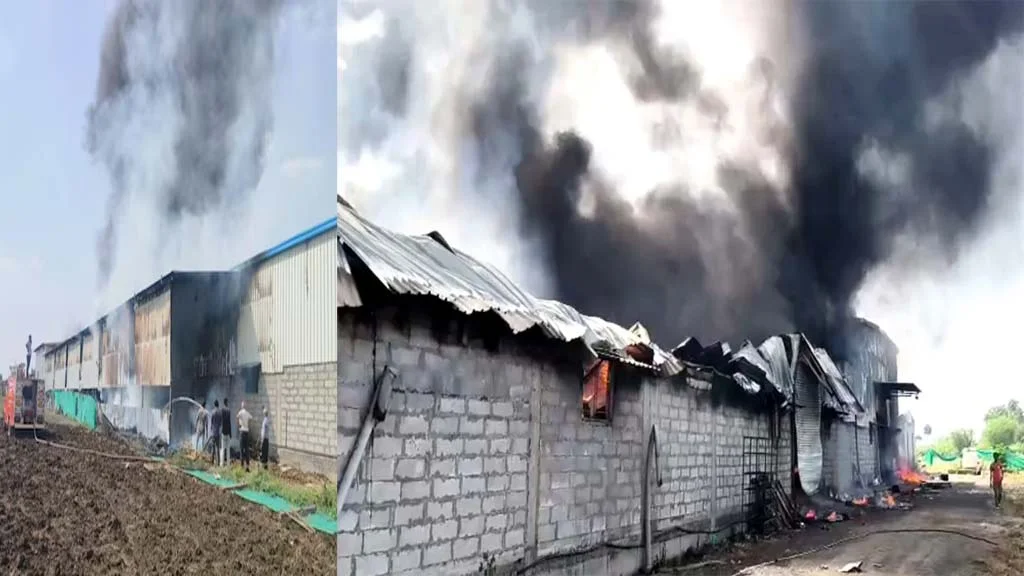 नीमच में फर्नीचर फैक्ट्री में लगी आग, 6 करोड़ का नुकसान